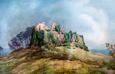 Oystermouth Castle, Near Swansea, Wales by F. C. Varley
