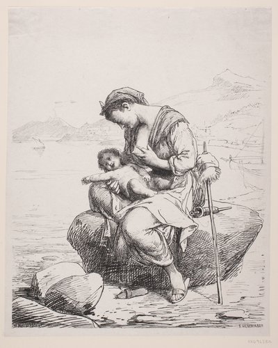A Young Mother by F. Hendriksen