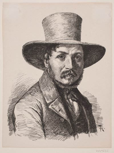 Portrait of Christen Købke by F. Hendriksen