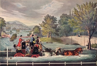Mail Coach in a Flood, c. 1827, 1904 by F Rosenbourg
