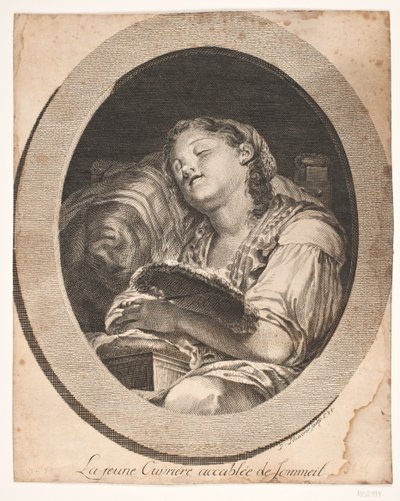 The Young Worker Overcome with Sleep by F. Schüerer