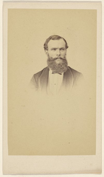Unidentified Bearded Man in Vignette Style by F. Schwarzschild