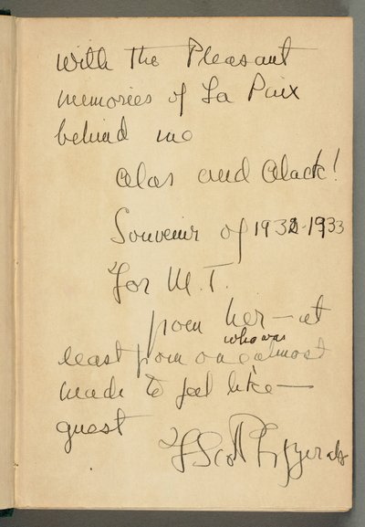 Signed copy of 