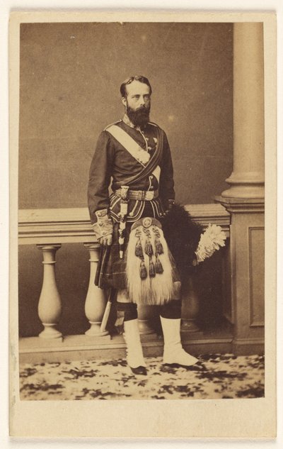 Unidentified Bearded Man in Kilt, Standing by F. W. Baker