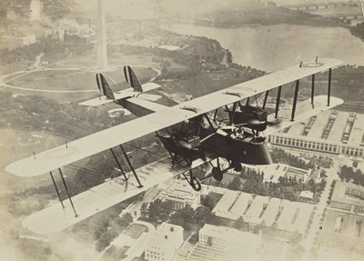 Flying Airplane above Washington D.C. by Fedele Azari