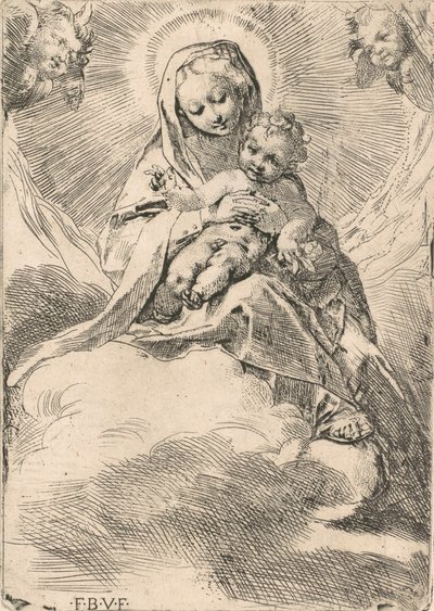 The Virgin seated on a cloud by Federico Barocci