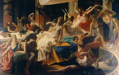 The orgies of Messalina by Federico Faruffini