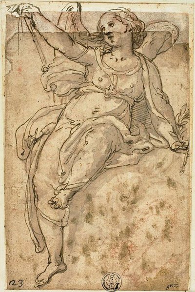 Seated Angel by Federico Zuccaro