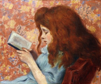 Young Girl Reading by Federigo Zandomeneghi