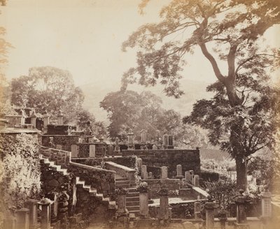 Japanese Temple Graveyard, Shuntoji, Nagasaki by Felice A. Beato