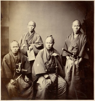 Portrait of the Satsuma Clan Envoys by Felice Beato