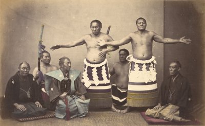 Representatives of Nio, the Japanese Hercules by Felice Beato