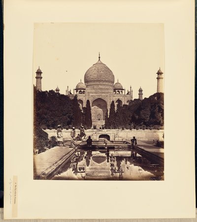 The Taj Mahal with the Fountains by Felice Beato