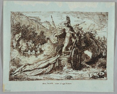 Achilles Drags the Body of Hector by Felice Giani