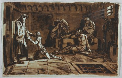 Death of Count Ugolino and his Sons by Felice Giani