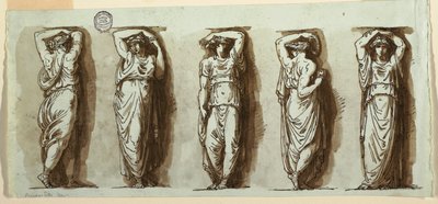 Five Caryatids by Felice Giani