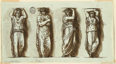 Four Caryatids by Felice Giani
