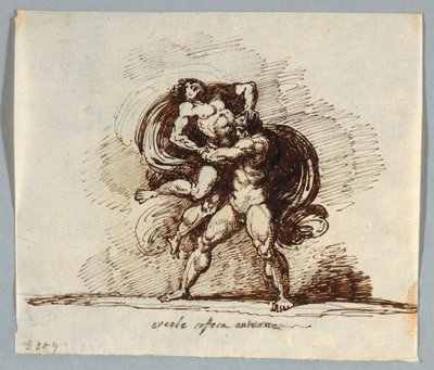 Hercules and Antaeus by Felice Giani