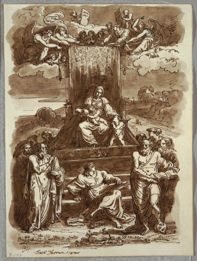 Madonna Enthroned by Felice Giani
