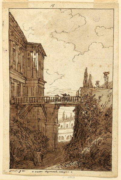Villa Farnese: In the Moat of Caprarola by Felice Giani