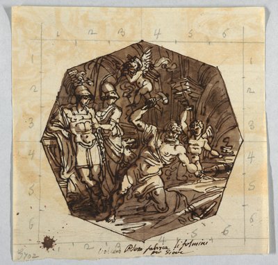Vulcano Forging the Thunderbolts of Jove by Felice Giani