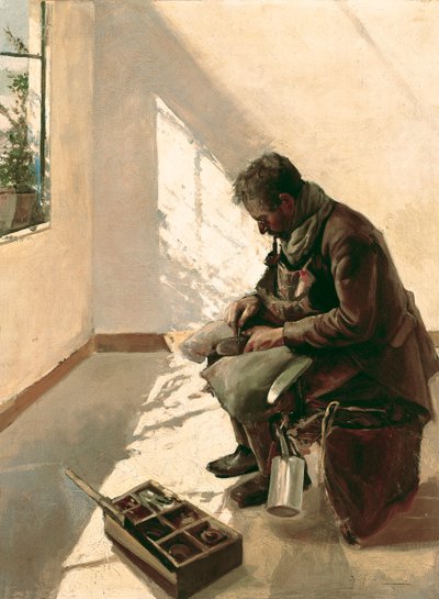 The Shoemaker by Felipe Abarzuza y Rodriguez de Arias