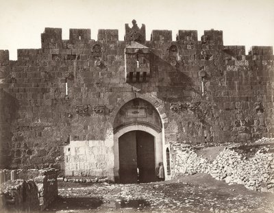 The Saint Stephen Gate, Jerusalem by Félix Bonfils