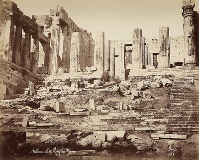 The Propylaea of the Acropolis in Athens by Félix Bonfils