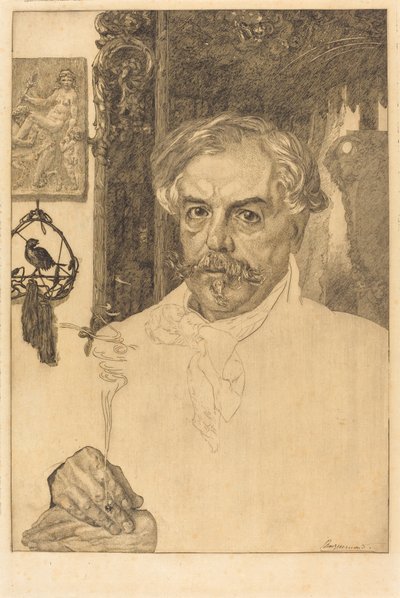 Edmond de Goncourt by Felix Bracquemond