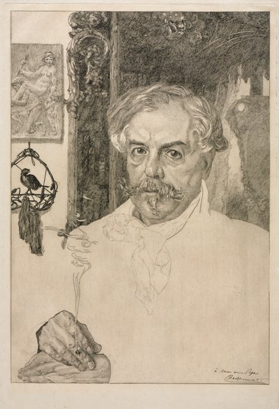 Portrait of Edmond de Goncourt by Felix Bracquemond