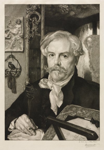 Portrait of Edmond de Goncourt by Felix Bracquemond