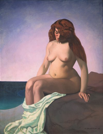 Bather by the Rock by Felix Edouard Vallotton