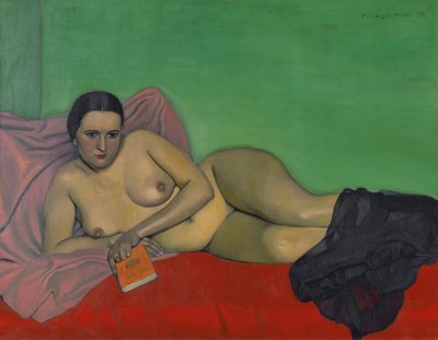 Nude Woman Holding a Book, 1924 by Felix Edouard Vallotton