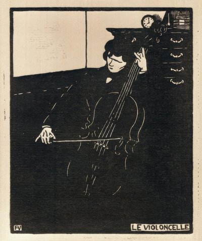 The Cello by Felix Edouard Vallotton