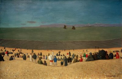 The Beach at Honfleur by Felix Edouard Vallotton
