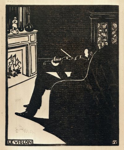 The Violin by Felix Edouard Vallotton