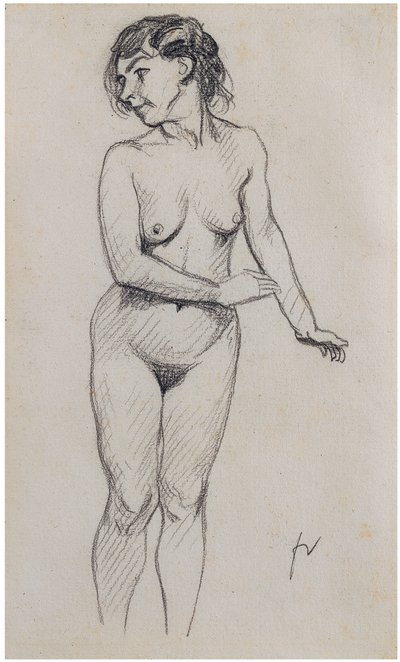 Standing Nude by Felix Edouard Vallotton