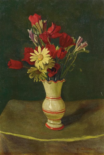 Yellow Daisies, Yellow Tablecloth, 1915 by Felix Edouard Vallotton