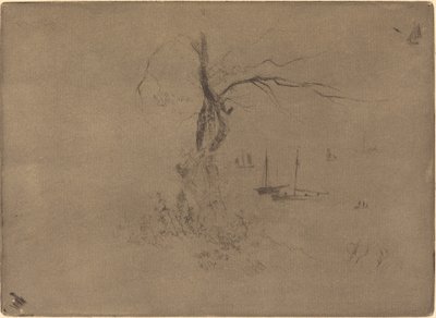 Trees and Boats by Felix Hilaire Buhot