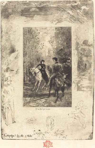 Caramba! She Exclaimed, 1879-1880 by Felix Hilaire Buhot