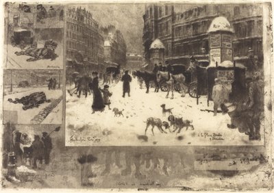Winter in Paris by Felix Hilaire Buhot