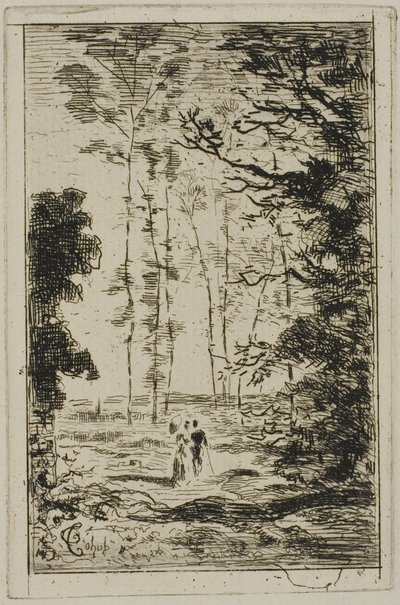 Small Vertical Landscape by Felix Hilaire Buhot