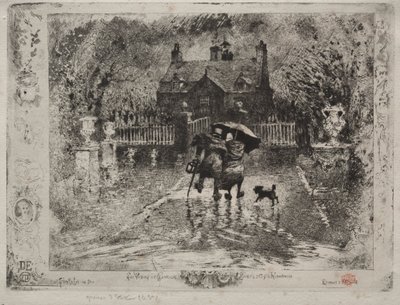 The Country Neighbors by Felix Hilaire Buhot