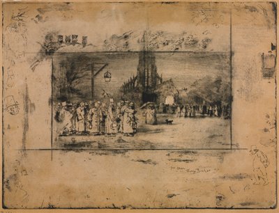 The Midnight Mass by Felix Hilaire Buhot