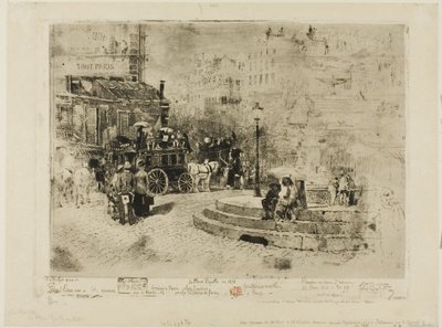 The Place Pigalle in 1878 by Felix Hilaire Buhot