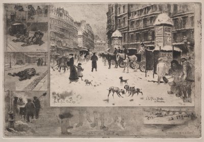 Winter in Paris by Felix Hilaire Buhot