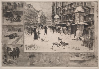 Winter in Paris by Felix Hilaire Buhot