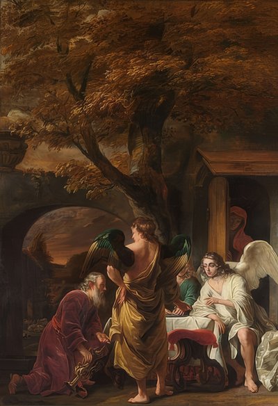 Abraham and the Three Angels. 1660-63 by Ferdinand Bol