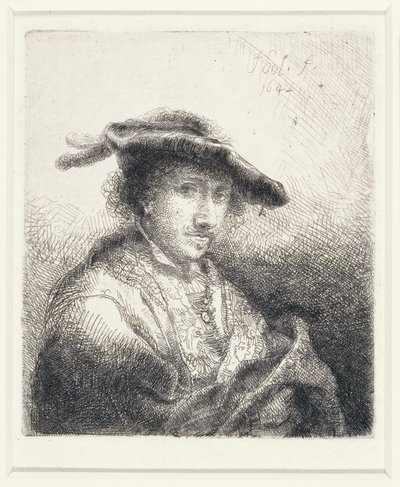 Young Man Wearing a Plumed Hat, 1642 by Ferdinand Bol