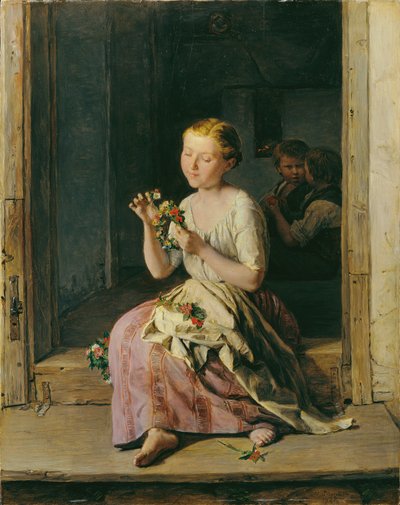 The Wreath Binder by Ferdinand Georg Waldmuller